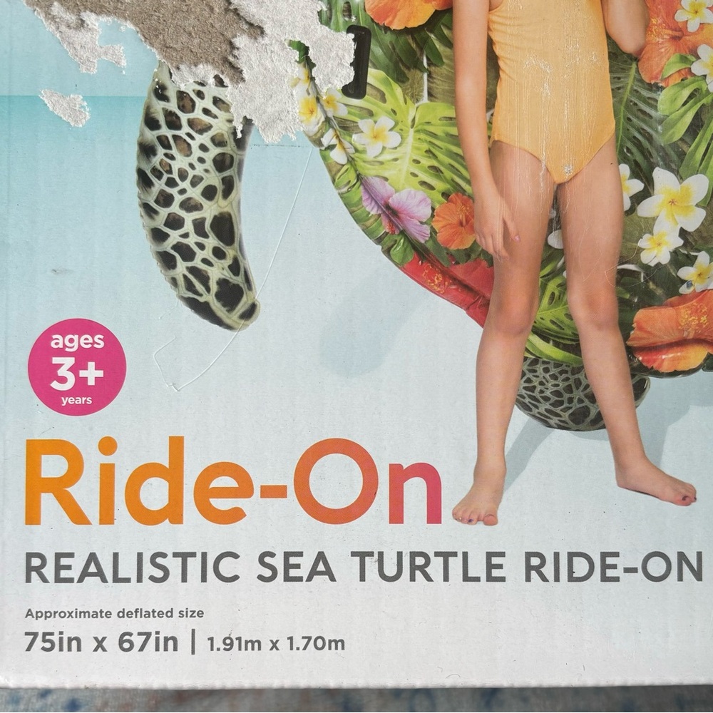 Intex Realistic Sea Turtle Ride-On*Pool Inflatable Float Water Toy* New Sealed - Picture 2 of 4